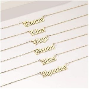 Gold Astro Zodiac Necklace (1 pc)